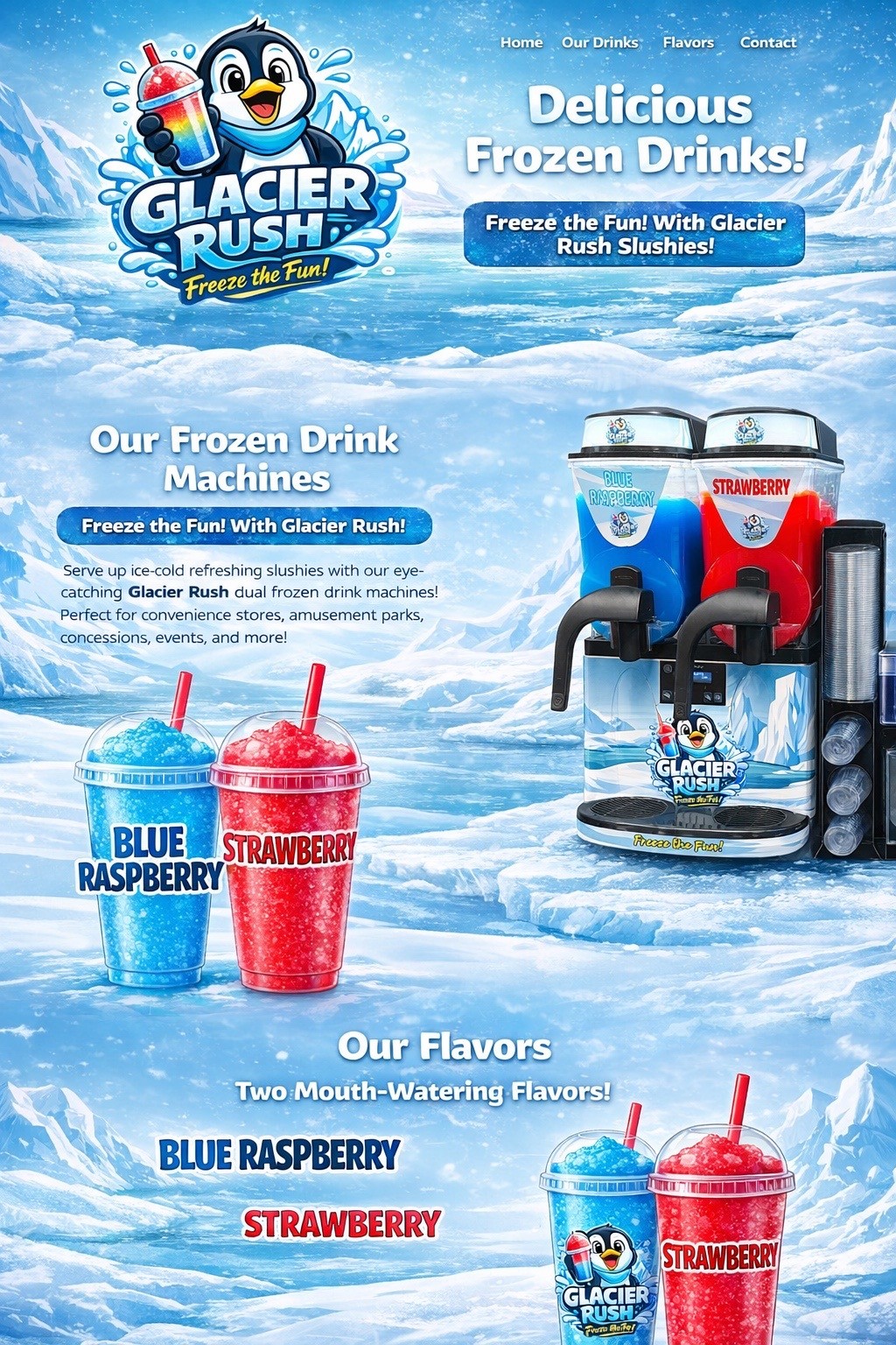Glacier Rush four flavors